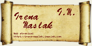 Irena Maslak vizit kartica